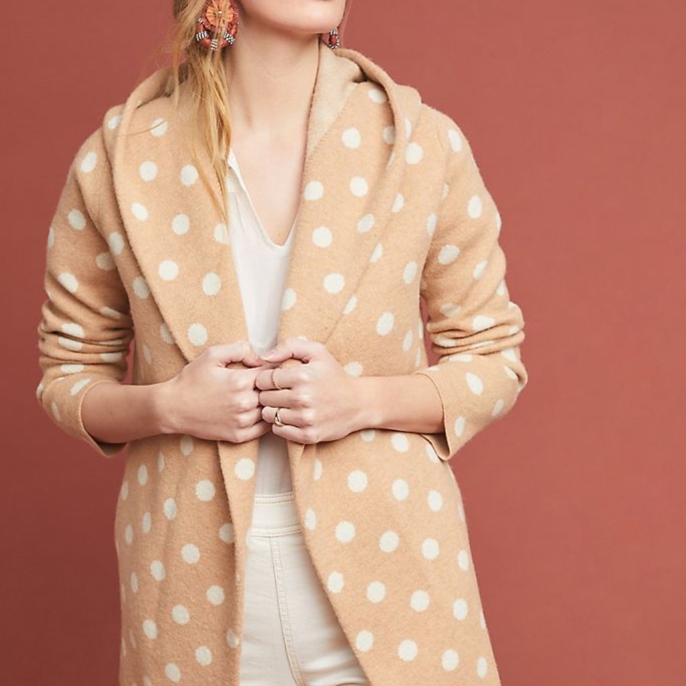 Dottie Polka Dot Sweater Coat By Field Flower